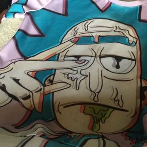 A rick and morty sweatshirt, xxl but will fit a L